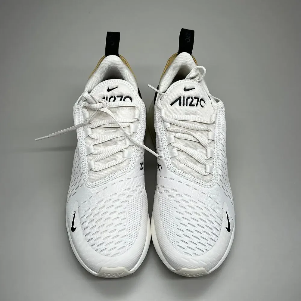 NIKE W Air Max 270 Foam Insole Mesh Sneakers Women's Sz 7 White Gold DZ77736 001 - Picture 3 of 12